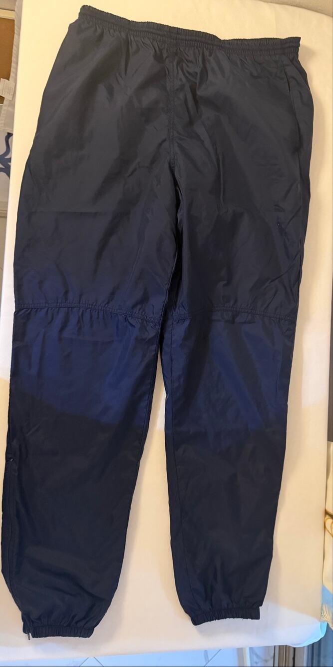 Vintage 90s Nike Navy Nylon Windbreaker Track Pants Mens Large Ankle Zip